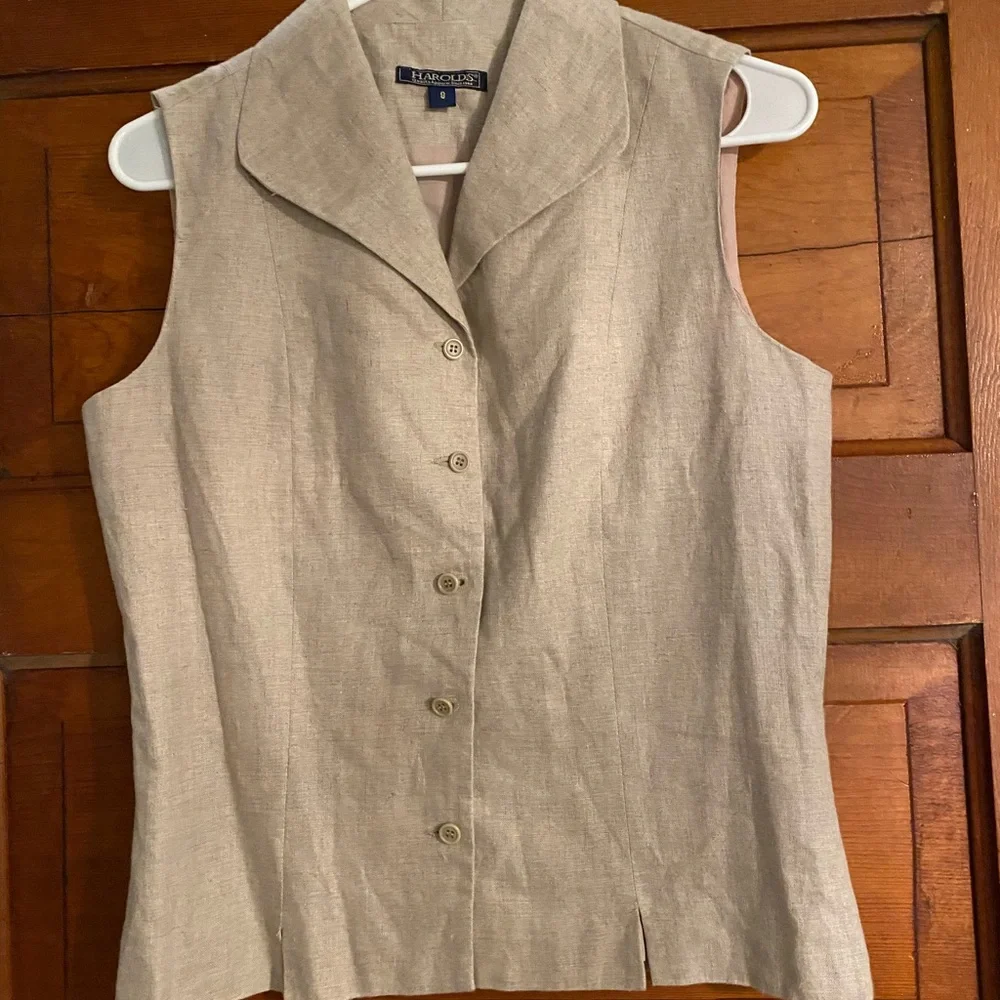Vintage Harolds women’s beige linen blouse - Picture 1 of 2